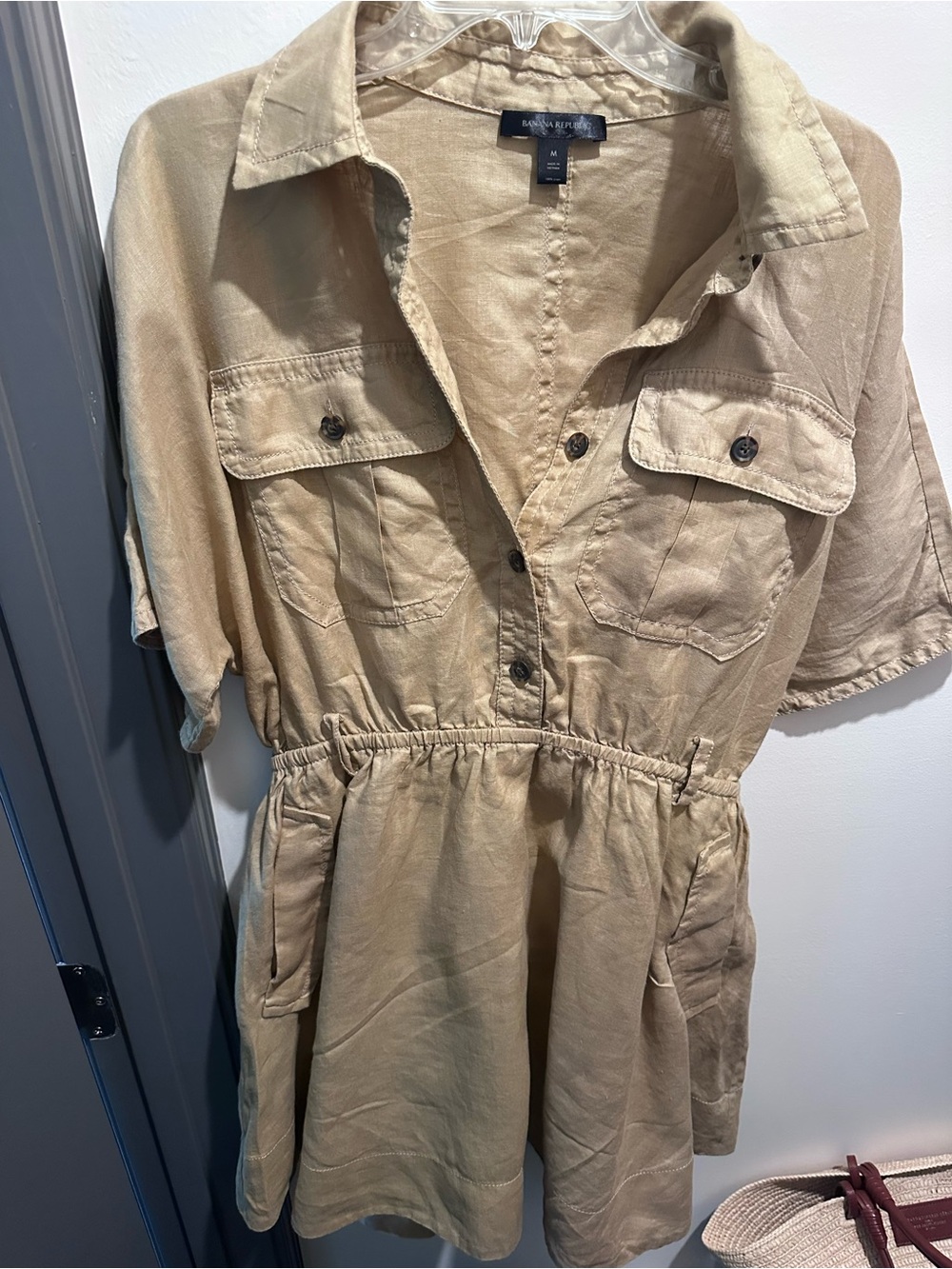 Banana Republic Beige/Tan Casual Button Shirt